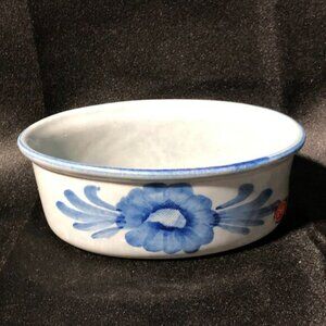 Aksel Sigvald Nielsen Akasinia Aksini Studio Pottery Dish Blue Floral